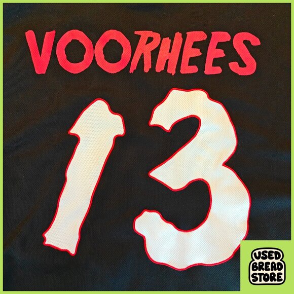 Friday the 13th Jason Voorhees Hockey Jersey Shirt 2XL Black Red Horror Blood - Picture 4 of 7